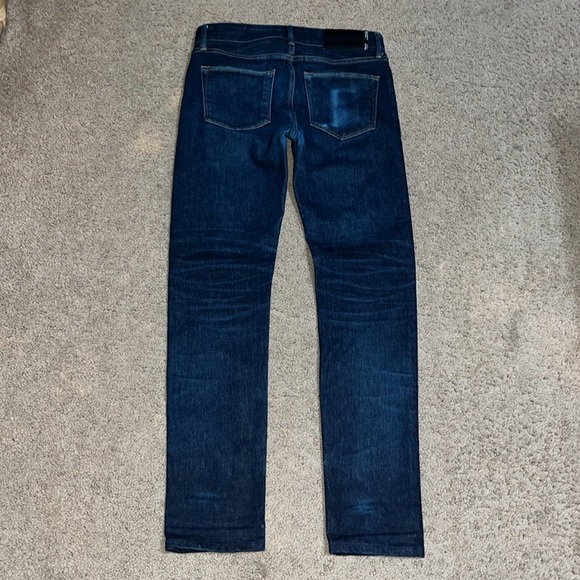 Buck Mason 12101 Maverick Slim Double Dipped 14oz. Denim Blue Jean 29 x 30 - Picture 5 of 9